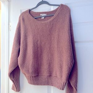 Sincerely Jules fuzzy pink crop top